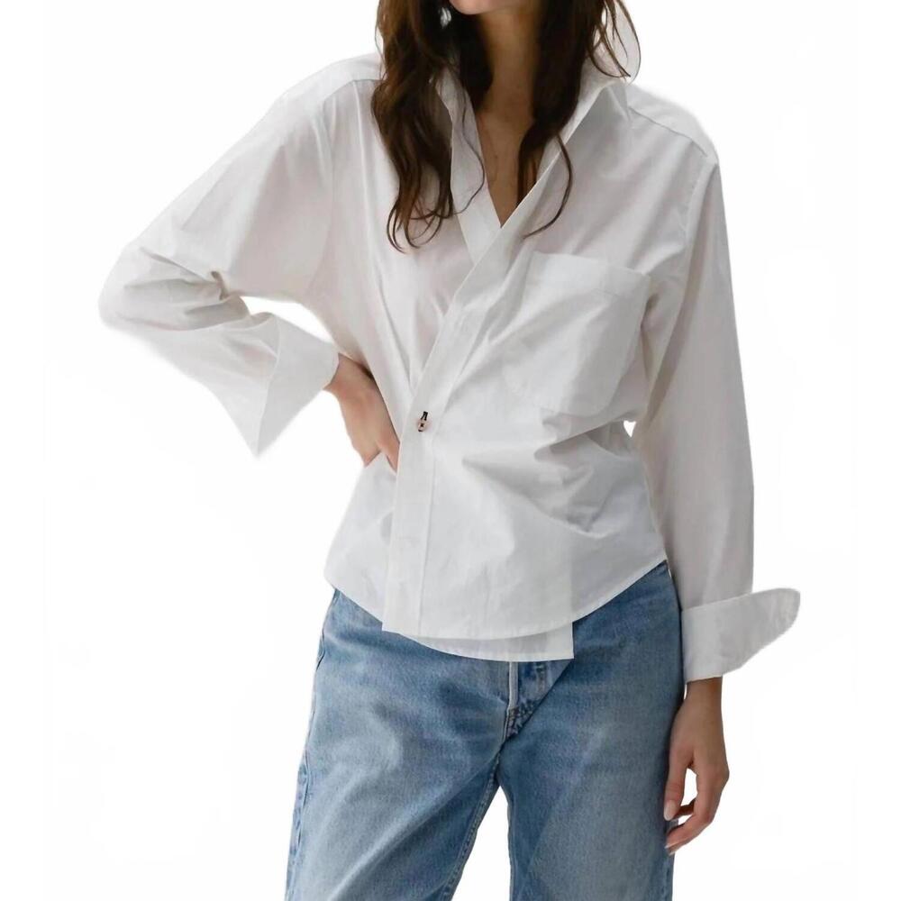 NEW CISSA daily button up shirt in optic white